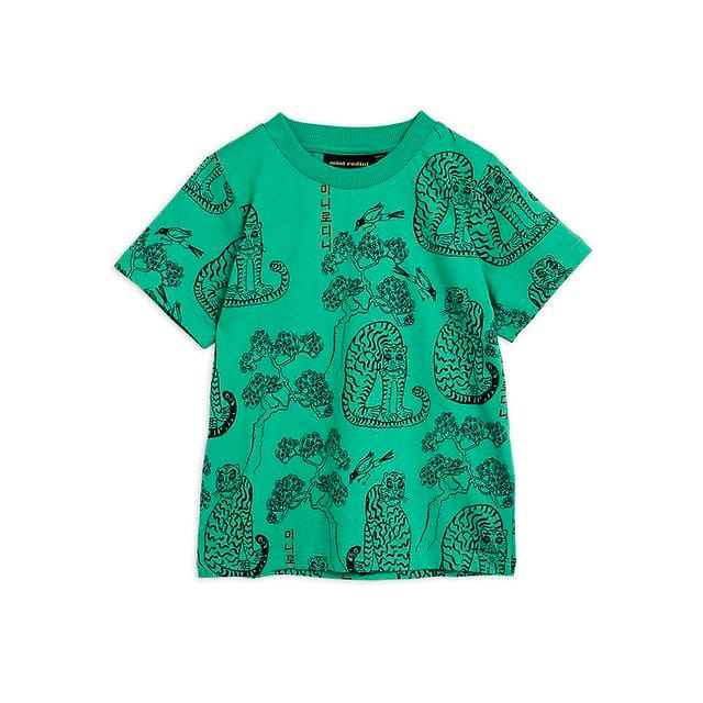 SS21 Tigers Aop T-Shirt Green Mini Rodini
