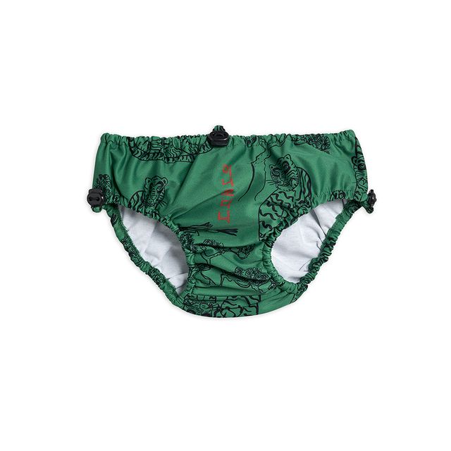 Mini Rodini SS21 Tigers Baby Badbyxor Green