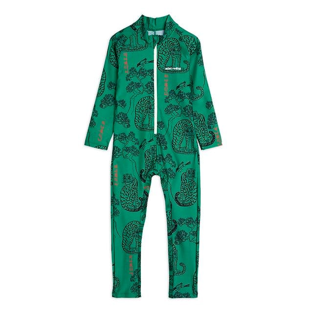 SS21 Tigers Uv-dräkt Green Mini Rodini