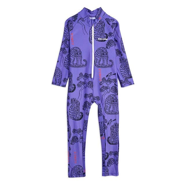 SS21 Tigers Uv-dräkt Purple Mini Rodini
