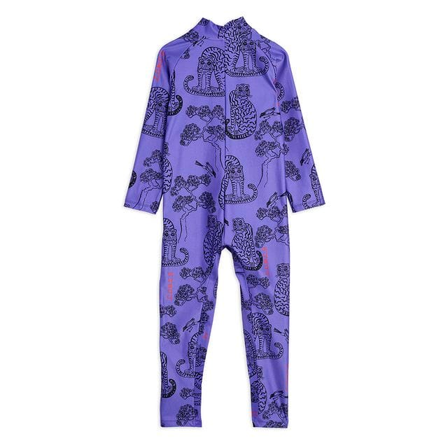 SS21 Tigers Uv-dräkt Purple Mini Rodini