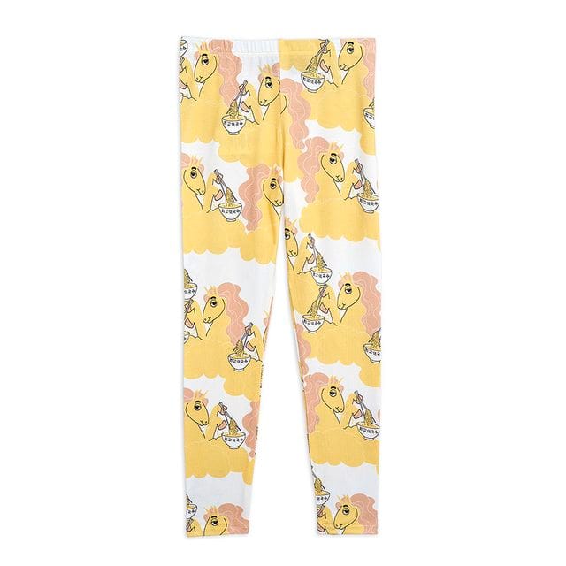 SS21 Unicorn Noodles Aop Leggings Yellow Mini Rodini