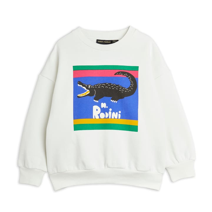 SS22 Crocodile Multicolor Sweatshirt - White Mini Rodini