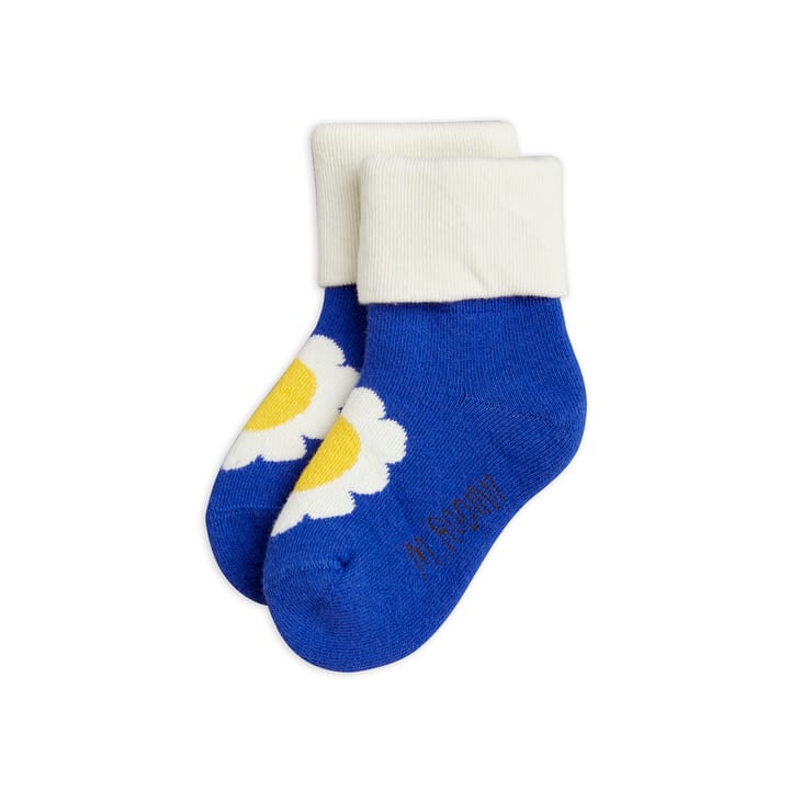 SS22 Mr Flower Terry Socks - Blue Mini Rodini