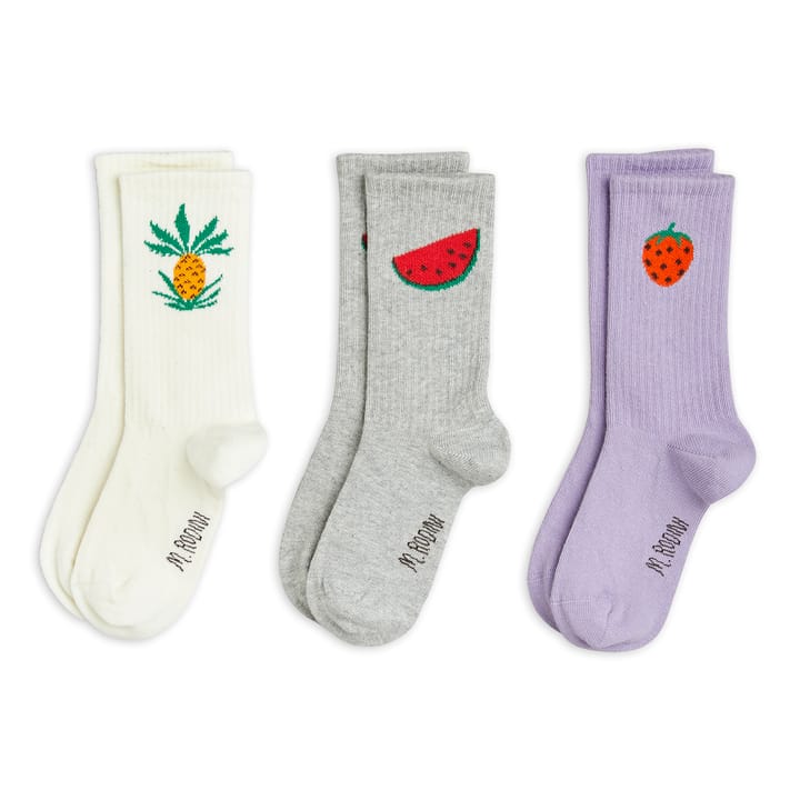 SS23 Strumpor Fruits 3-pack - Purple Mini Rodini