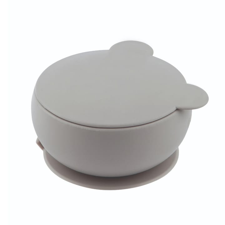 Skål Med Sugkopp - Powder Grey Minikoioi