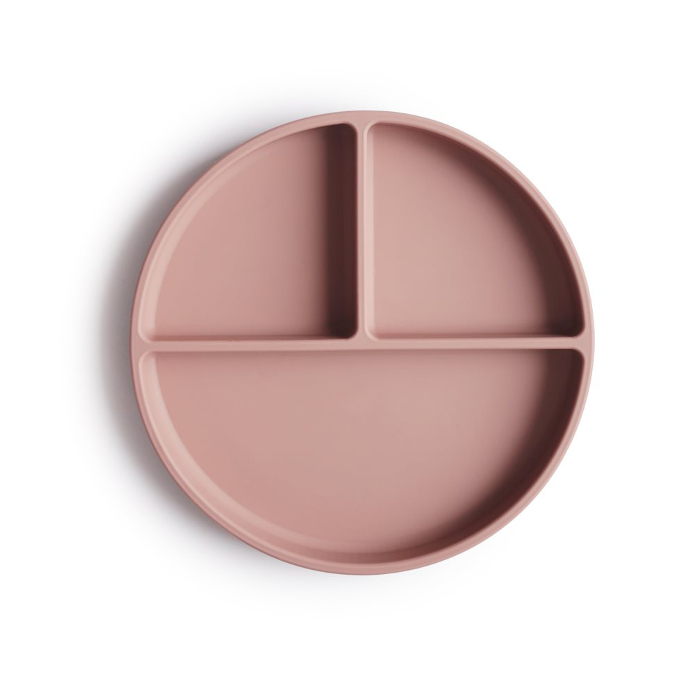 Mushie Indelad Tallrik Med Sugpropp Blush