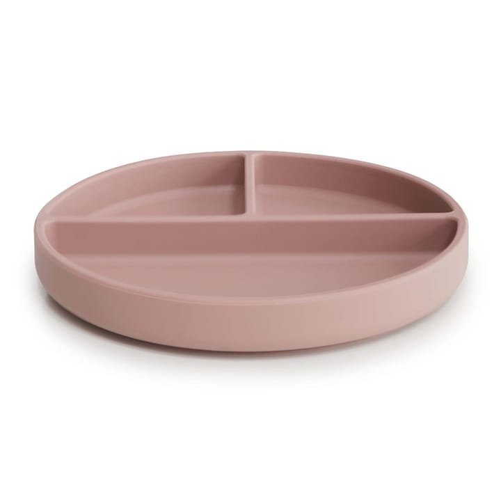 Indelad Tallrik Med Sugpropp - Blush Mushie