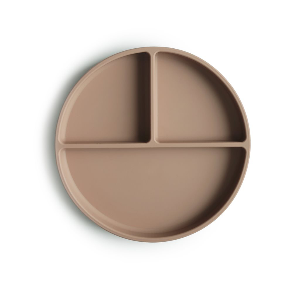 Product Image for Mushie  Indelad Tallrik Med Sugpropp, Natural - BabyWorld