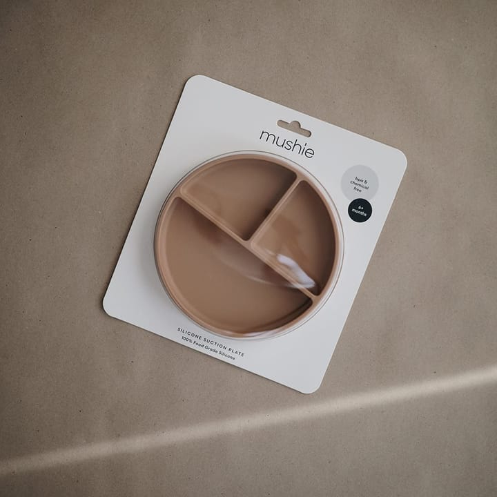 Indelad Tallrik Med Sugpropp - Natural Mushie