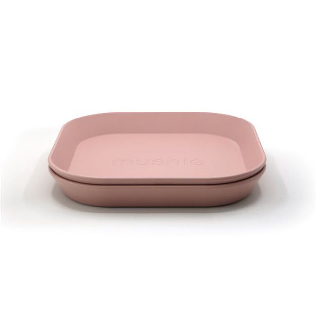 Mushie Mattallrik Kvadrat 2-Pack Blush