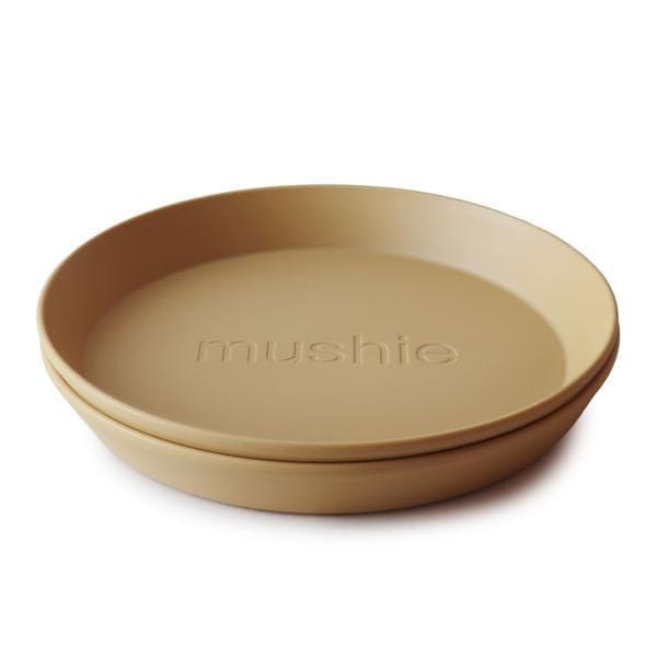 Mattallrik Rund 2-Pack - Mustard Mushie