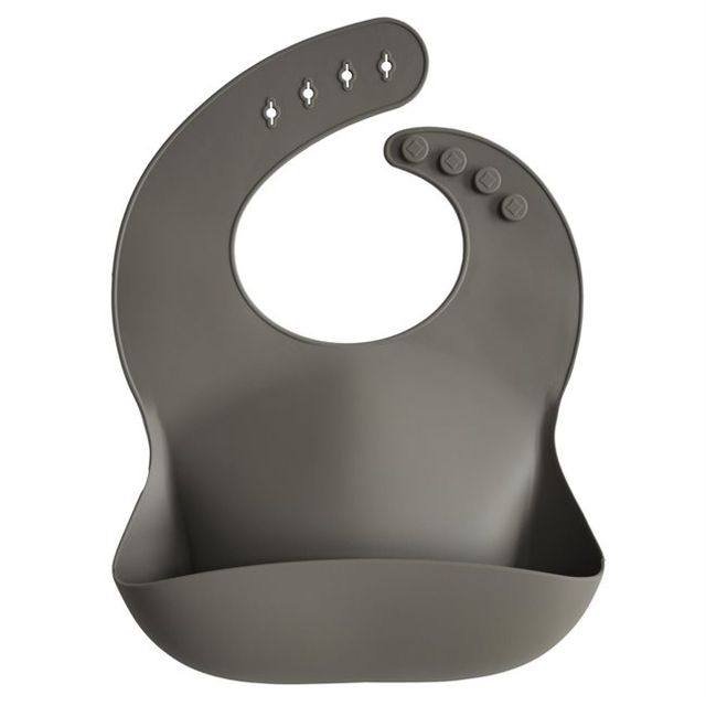 Mushie Silikon Haklapp Solid Dove Grey