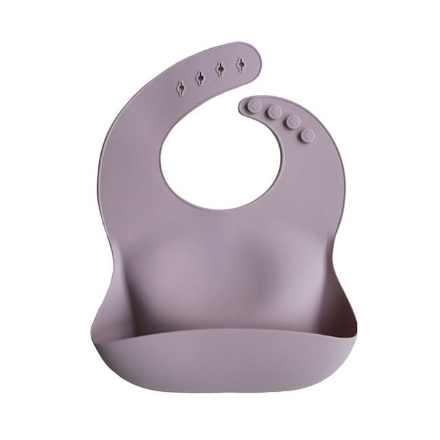 Mushie Silikon Haklapp Solid Pale Mauwe