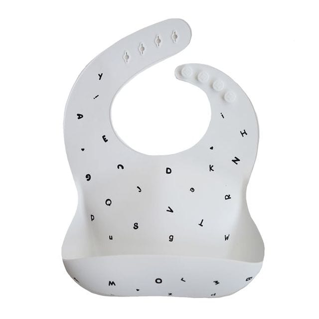 Silikon Haklapp - White Letters Mushie