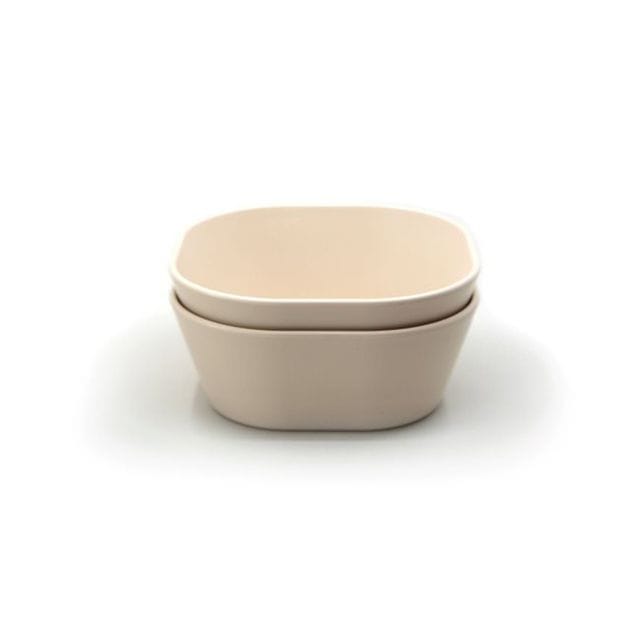 Skål Kvadrat 2-Pack - Ivory Mushie