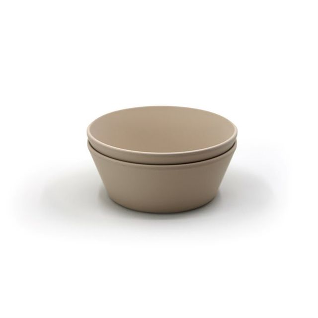 Product Image for Mushie  Skål Rund 2-Pack, Vanilla - BabyWorld