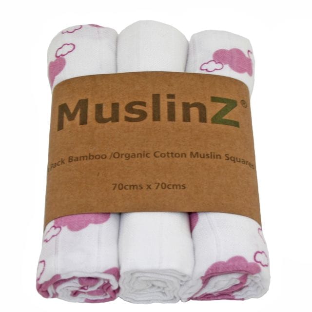 EKO Muslinfiltar 3-Pack - Rosa Moln MuslinZ