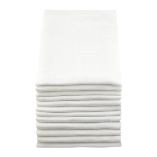 Muslinfiltar 70x70cm 12-pack - Vit MuslinZ