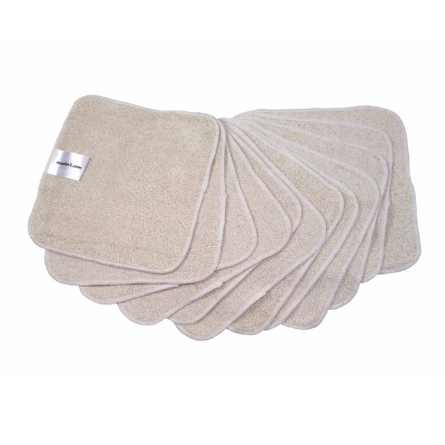 Tvättlappar Bomull/Bambu 12-pack - Natur MuslinZ