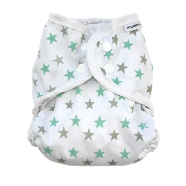Tygblöja Stl 1 Nyfödd - Mint Stars