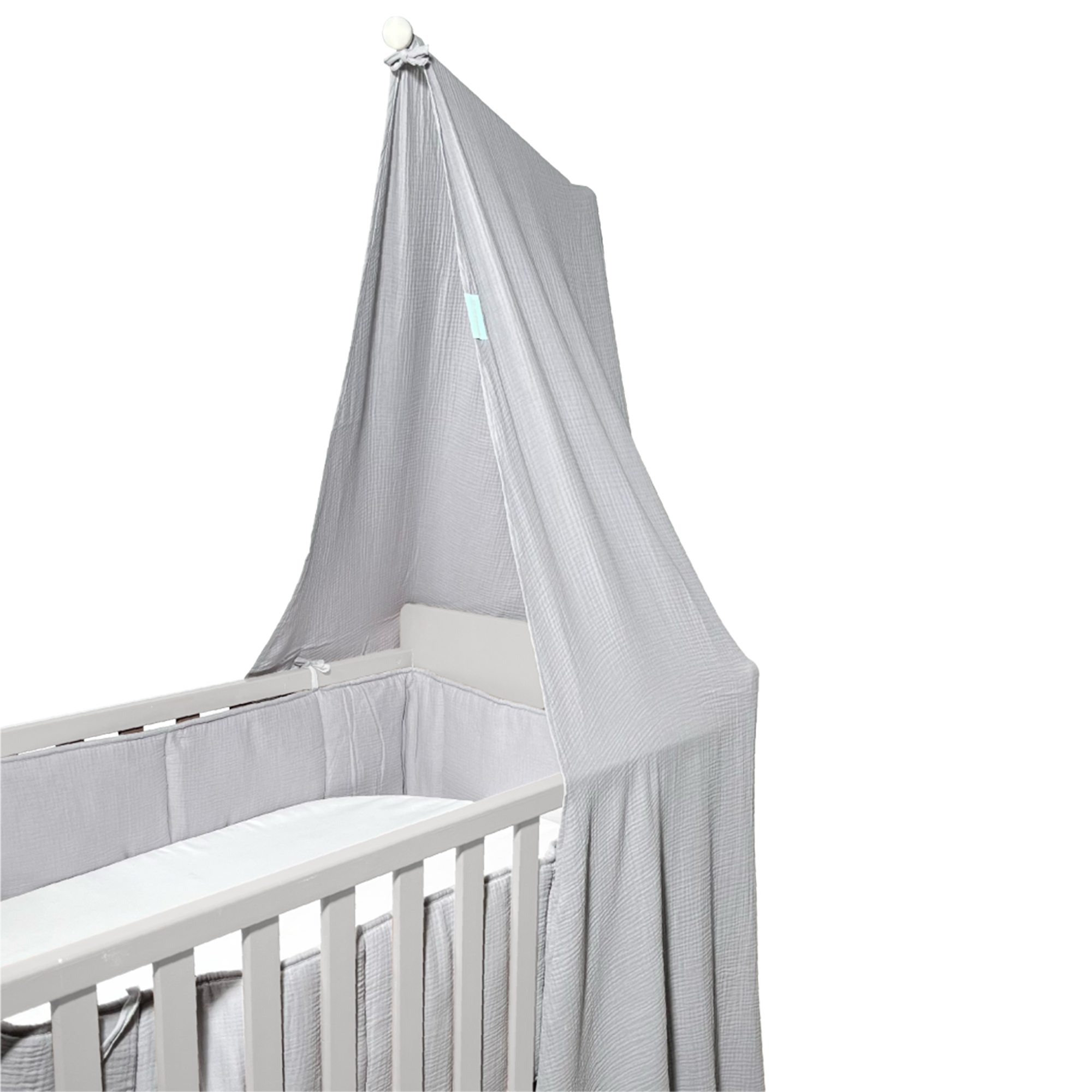 Najell Sänghimmel Muslin Mercury Grey