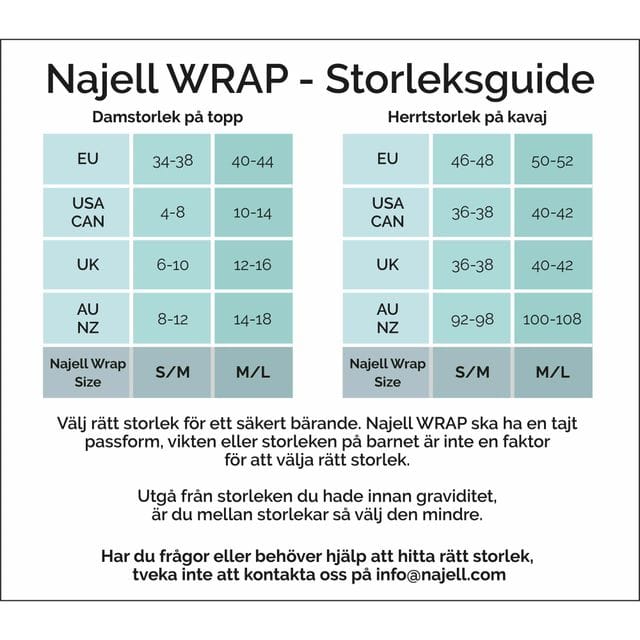 Wrap Bärsjal - Charcoal Black Najell