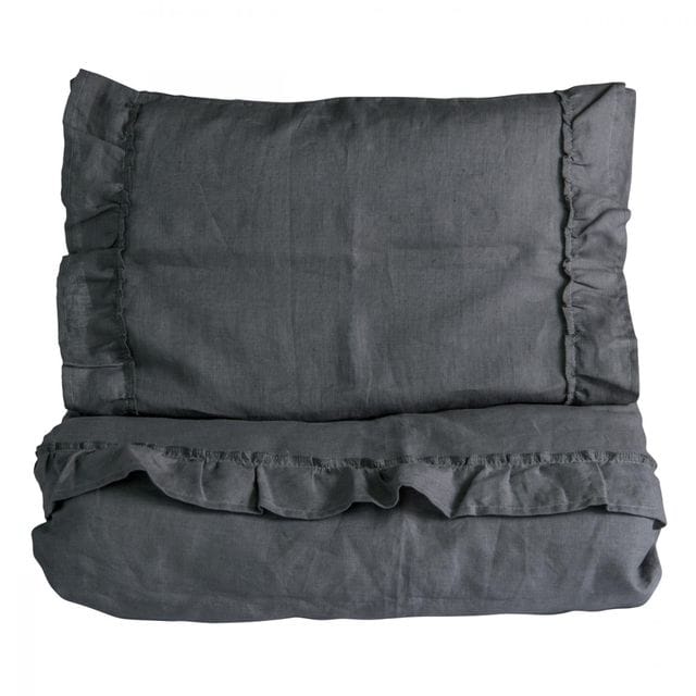 Påslakanset Spjälsäng Volang - Graphite Grey Ng Baby