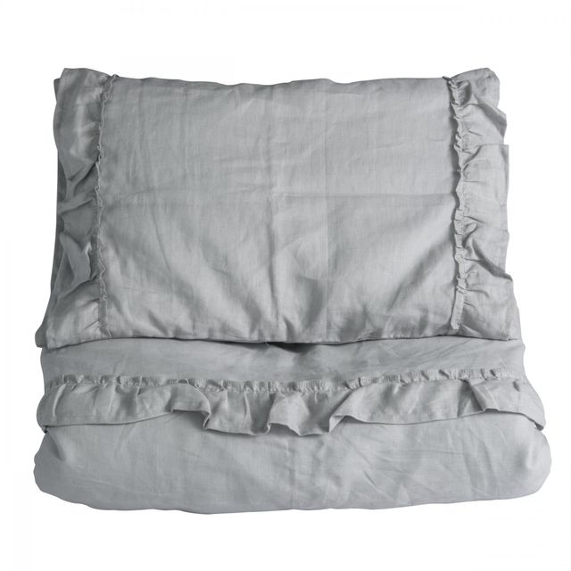 Ng Baby Påslakanset Spjälsäng Volang Light Grey