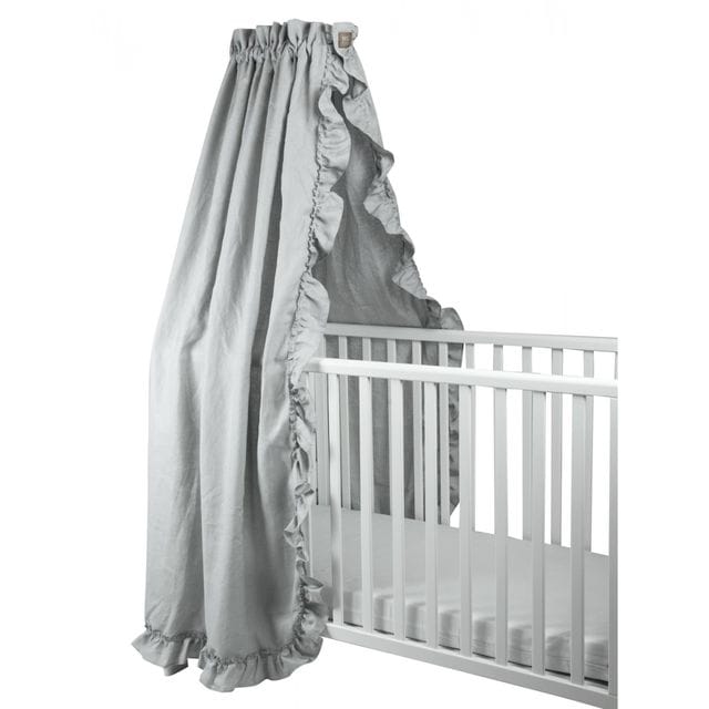 Sänghimmel Mood Med Volang - Light Grey Ng Baby