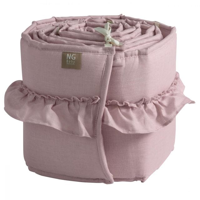 Spjälskydd Spjälsäng Mood Med Volang - Rose