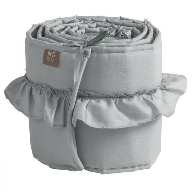 Spjälskydd Vagga Mood Med Volang - Light Grey Ng Baby