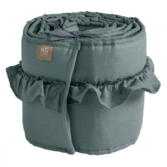 Spjälskydd Vagga Mood Med Volang - Petrol Green Ng Baby