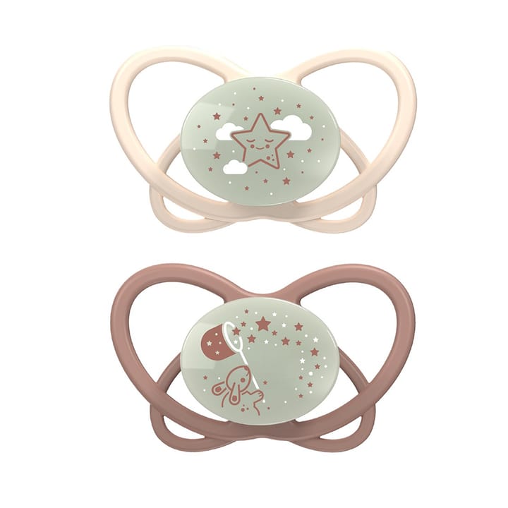 Nappar Silikon 2-pack My Butterfly Night - Beige Nip