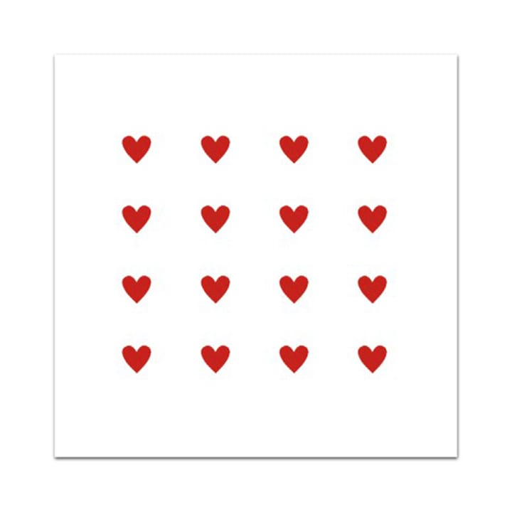 Kort med Kuvert - Röda Hjärtan Nobhill