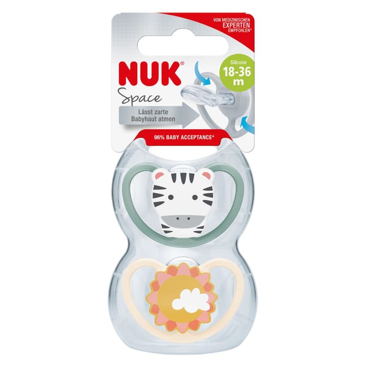 Sugnapp Space Silikon S3 18-36 mån - Zebra Nuk
