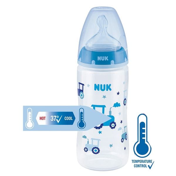 First Choice Temperatur Pp-Flaska Blå Nuk