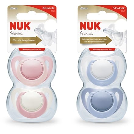 Napp Genius Silikon 2-pack - Bunny Brown Melange Nuk