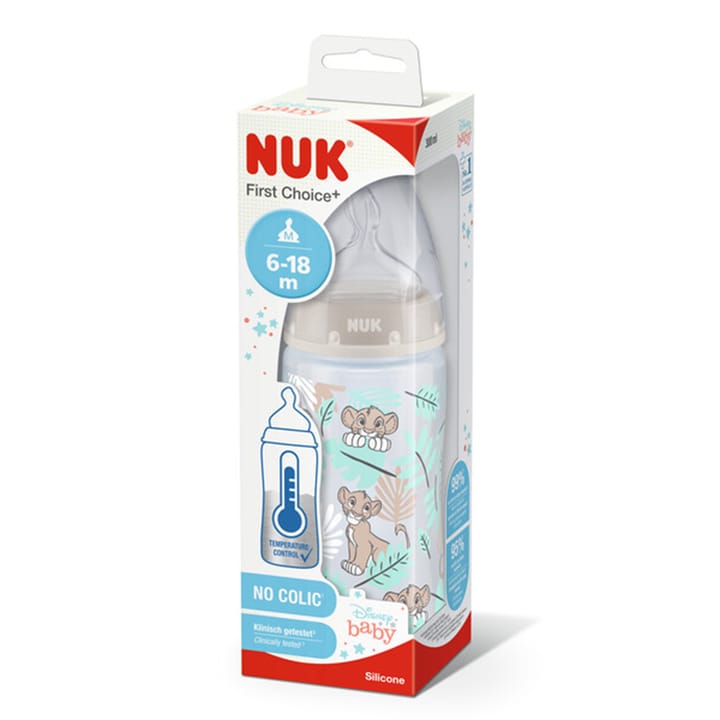 Nappflaska First Choice+ Temperature Control PP 300 ml - Lion King Nuk