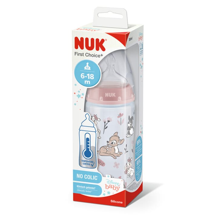 Nappflaska First Choice+ Temperature Control PP 300 ml - Bambi Nuk