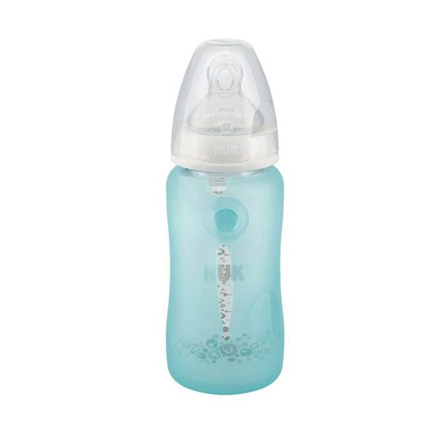 Silikonskydd för Glasflaska 240 ml - Blå Nuk