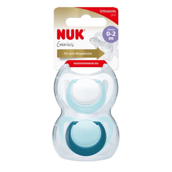 Sugnapp Genius Silikon Turkos/Vit 2-Pack Nuk