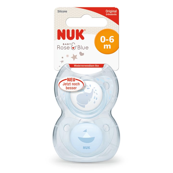 Sugnapp Trendline Silikon Babyblå 2-Pack Nuk