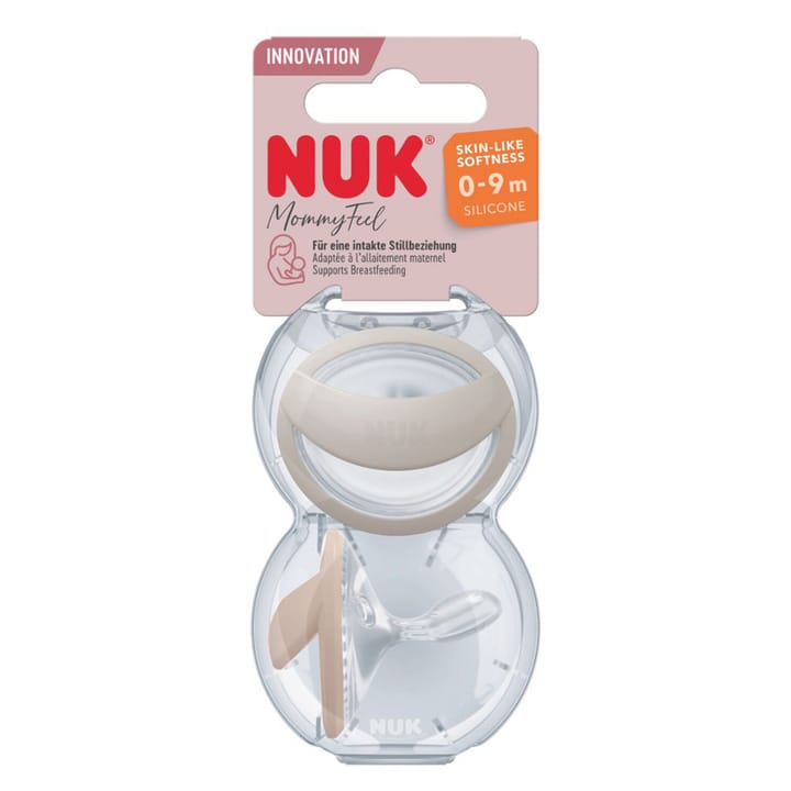 Sugnappar Silikon Mommyfeel 0-9 mån - Grå/Beige Nuk