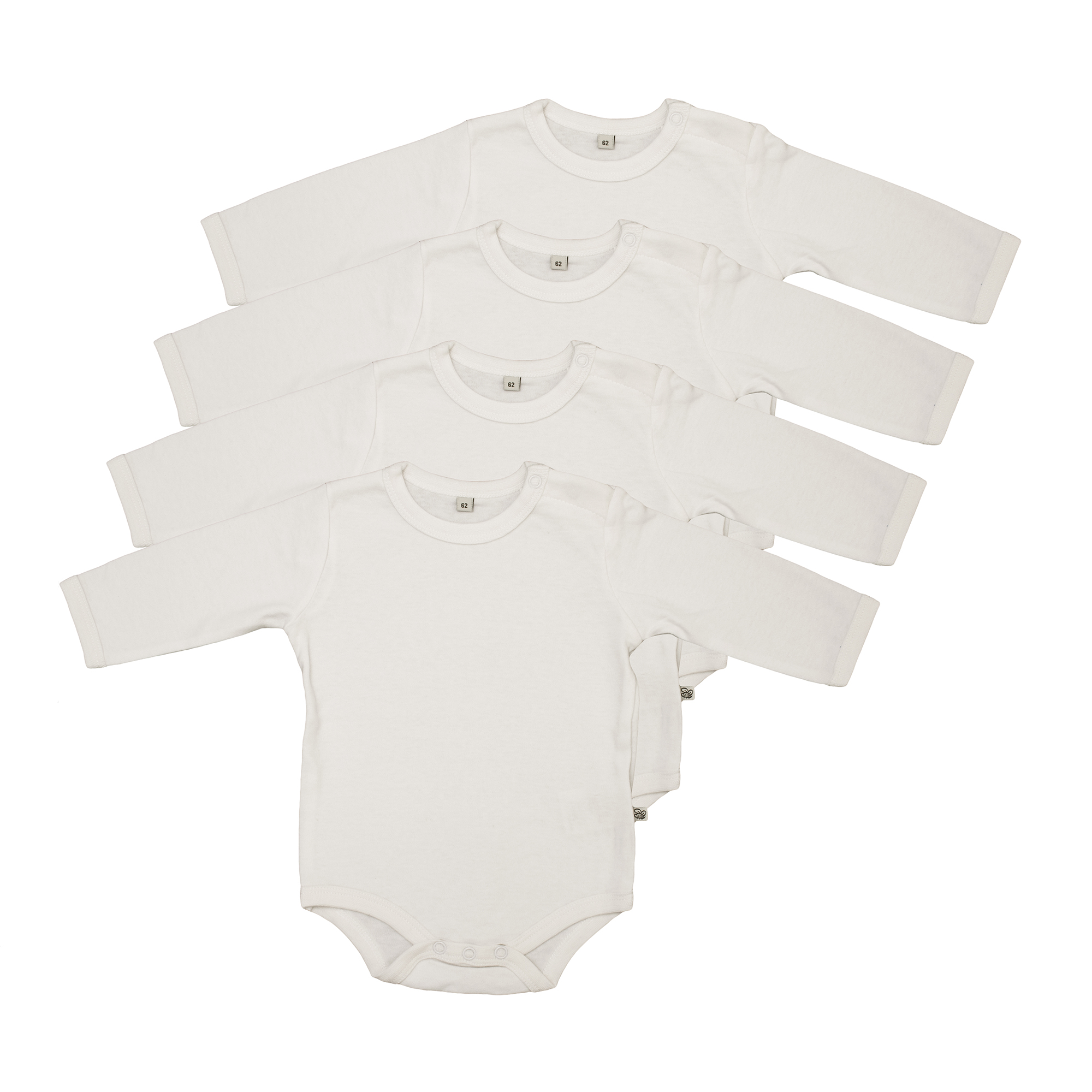 Pippi Långärmad Body 4-pack White