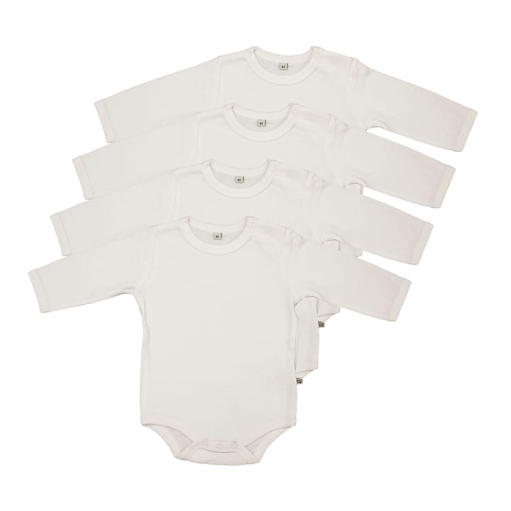 Långärmad Body 4-pack - White Pippi