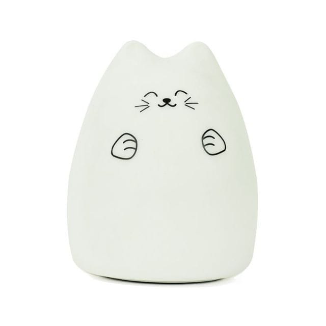 Nattlampa Silikon Katt - Vit Rabbit & Friends