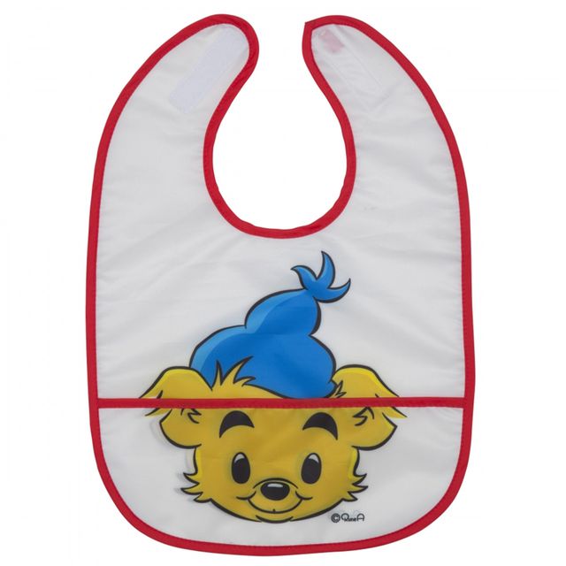 Product Image for Rätt Start  Haklapp Bamse Vit/Röd - BabyWorld