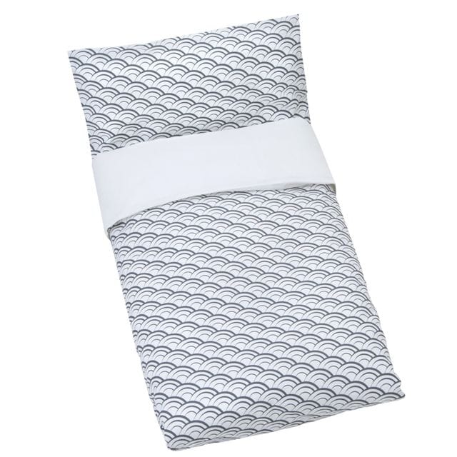 Påslakanset Spjälsäng Waves Graphite Rätt Start