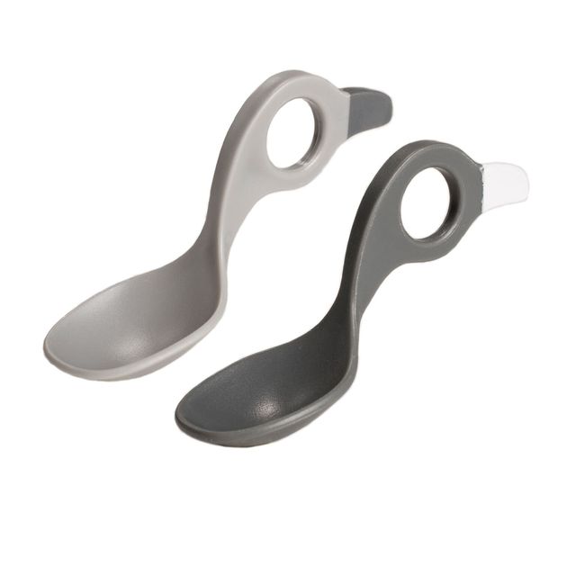 Product Image for Rätt Start  Skedar Multi Grip Grå/Grå Plast 2-Pack - BabyWorld